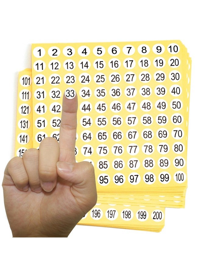 IFAMIO 1200 Round Number Stickers Labels 15 Sets 3000 Self Adhesive Labels Small Consecutive Number Decals Number Signs Inventory Stickers For Organizing And Storage Classification - Image 1