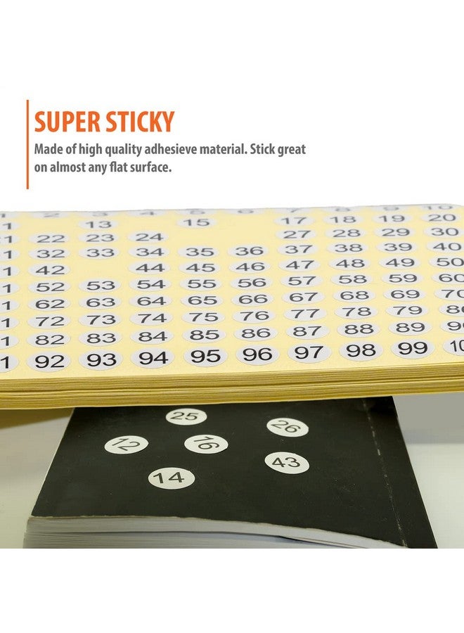 IFAMIO 1200 Round Number Stickers Labels 15 Sets 3000 Self Adhesive Labels Small Consecutive Number Decals Number Signs Inventory Stickers For Organizing And Storage Classification - Image 4