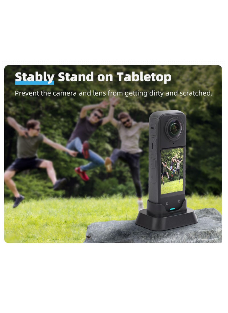 Stand Base for Insta360 X4, Silicone Non- Slip Stand Base Desktop Mount, Lightweight and Compact, Practical Camera Stand Base, Gimbal Support Adapter Stabilizer for Insta360 X4 Accessories