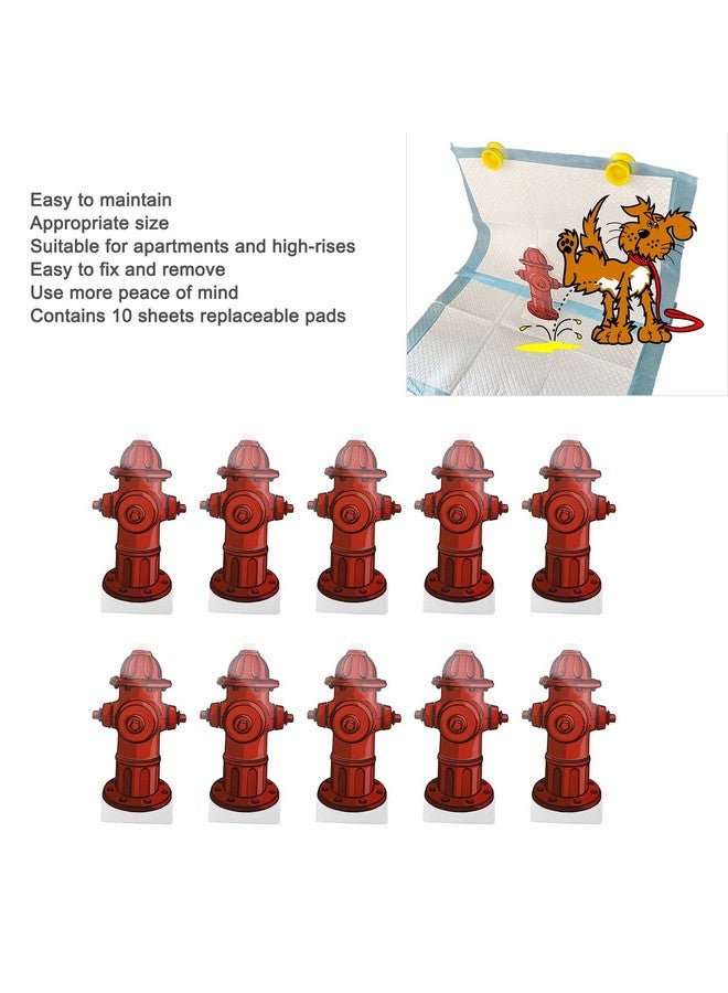 GLOGLOW 10Pcs Dog Pee Pad Trainer, Paper Fire Hydrant Target Pet Diaper Pad For Male Puppies Dogs Potty Training 18.5 X 10Cm/7.3 X 3.9In - Image 3