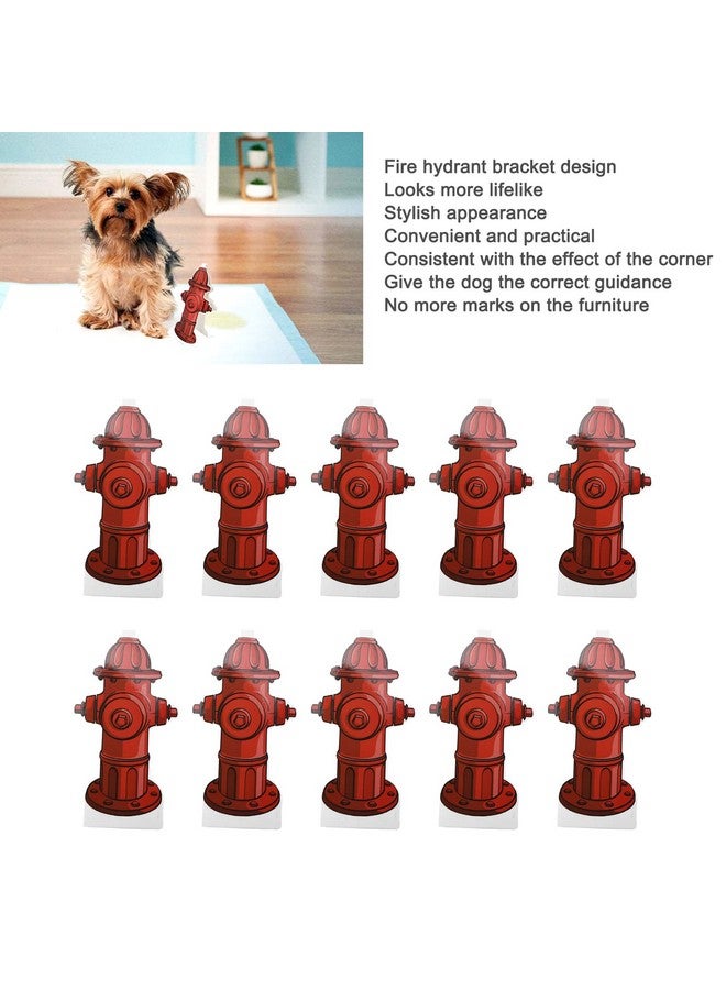 GLOGLOW 10Pcs Dog Pee Pad Trainer, Paper Fire Hydrant Target Pet Diaper Pad For Male Puppies Dogs Potty Training 18.5 X 10Cm/7.3 X 3.9In - Image 2