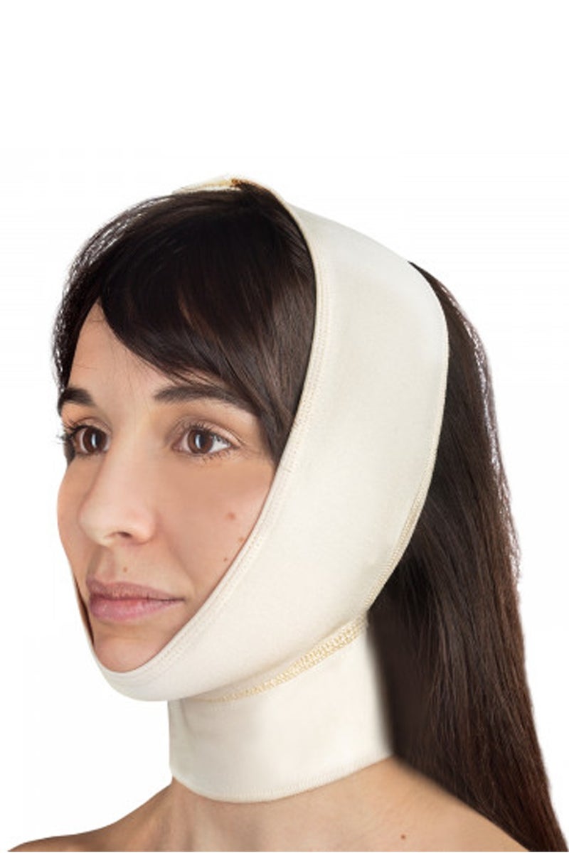 Pavis Chin & Neck Mask – Bacteriostatic, 100% Cotton, Medical-Grade, Ideal After Surgery, Made in Italy