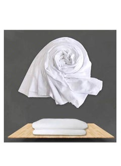 REBENUO Ihram 2-Piece Hajj And Umrah Religious Cloth For Men Ahram Ehram Soft White-1400g  - Image 3