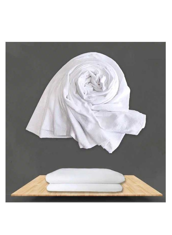 REBENUO Ihram 2-Piece Hajj And Umrah Religious Cloth For Men Ahram Ehram Soft White-1400g  - Image 3