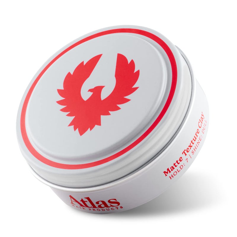 Atlas Matte Texture Clay 2.4 Ounce is a No Shine, Ultra Lightweight, Medium to Firm Hold, Thickening, Texturizing, Separating, Hair Styling and Grooming Product for Men and Women - Image 1