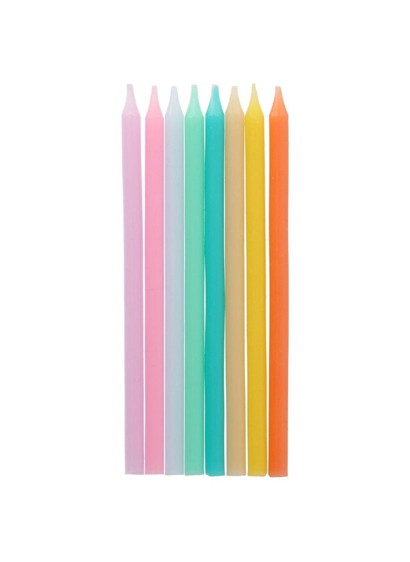 Folat Pastel Long Cake Candles 10cm 24-Pack
