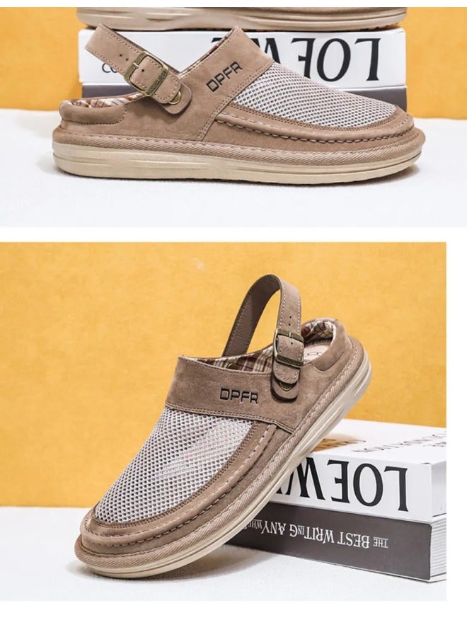 Men's Breathable Mesh Casual Sandals with Soft Sole & Adjustable Buckle for Walking, Travel & Everyday Wear - Image 3