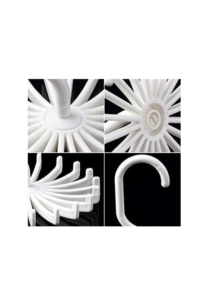 4 Pack Multifunctional Tie Rack 20 Claw Hanger Rotating Belt Scarf Hanger Holder Hook For Closet Storage  - Image 5