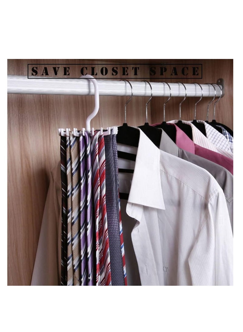 4 Pack Multifunctional Tie Rack 20 Claw Hanger Rotating Belt Scarf Hanger Holder Hook For Closet Storage  - Image 2