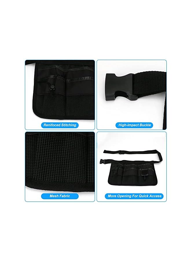 PROMASS Gardening Tool Waist Bag Belt, Adjustable Garden Canvas Waist Bag, Heavy Duty Oxford Tool Apron with 7 Pockets of Different Sizes and Depth for Holding Gardening Tools and Home Decoration Tools  - Image 4