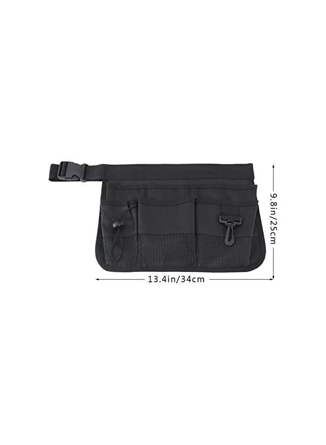 PROMASS Gardening Tool Waist Bag Belt, Adjustable Garden Canvas Waist Bag, Heavy Duty Oxford Tool Apron with 7 Pockets of Different Sizes and Depth for Holding Gardening Tools and Home Decoration Tools  - Image 3