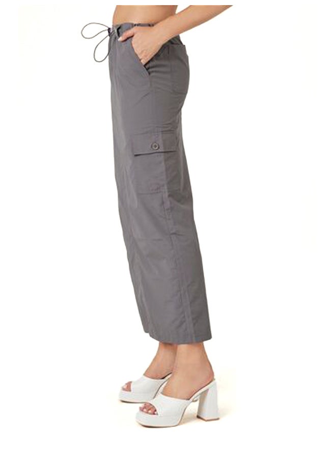 FOREVER 21 Twill Toggle Drawstring Midi Skirt  - Image 5