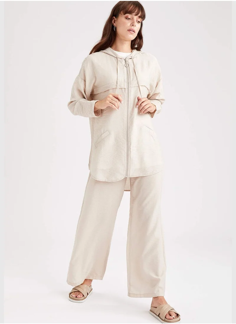 DeFacto Relax Fit Long Sleeve Front Zip Tunic