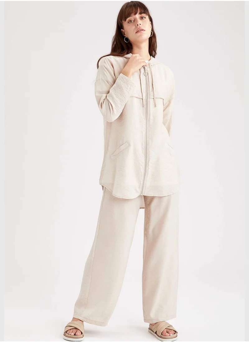 DeFacto Relax Fit Long Sleeve Front Zip Tunic