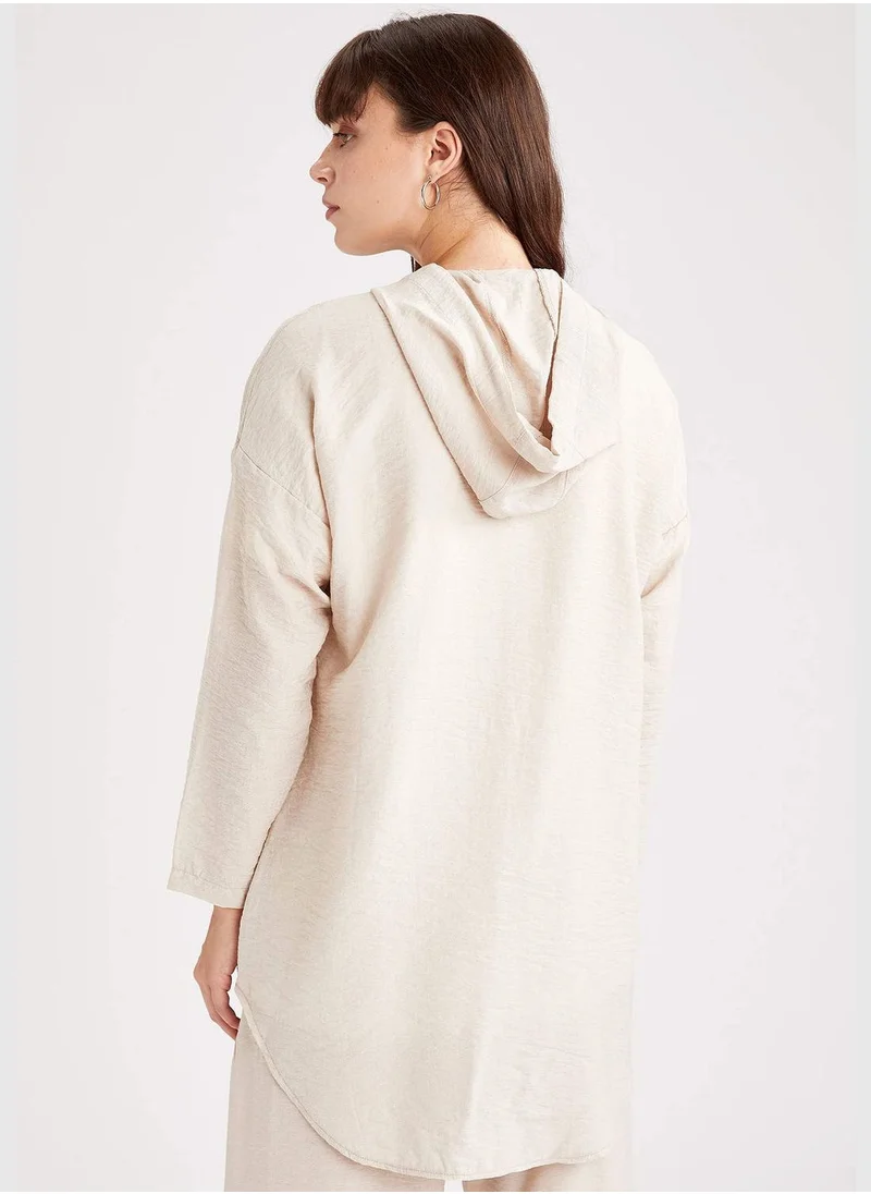 DeFacto Relax Fit Long Sleeve Front Zip Tunic