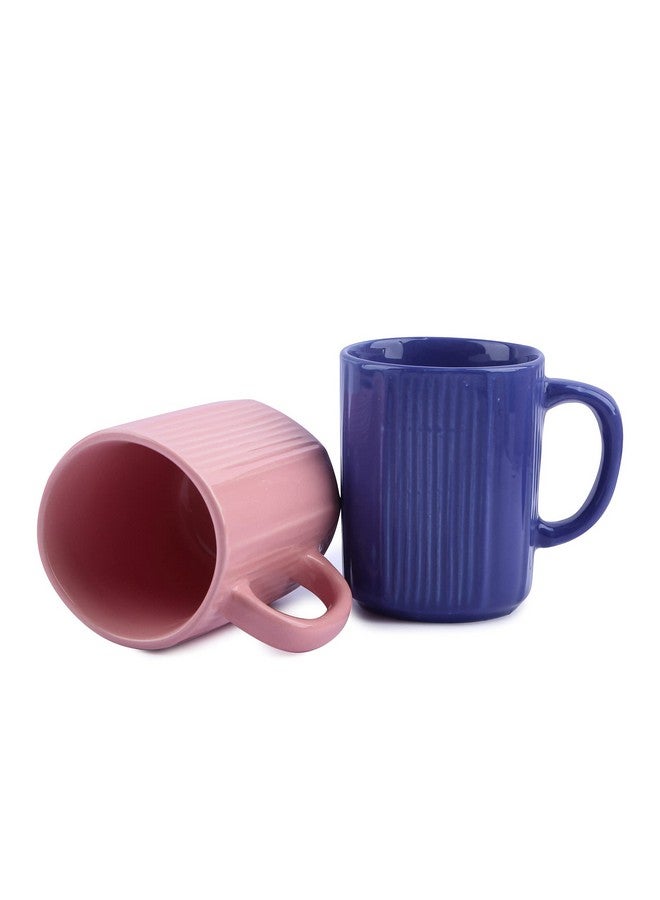 Anwaliya Aitne Series Coffee Mugs - Ceramic Tea Cups Set of 6 (350 ml) Handcrafted Design Cup Set of 6 Stackable, Chip Resistant, with Handles Large Serving Mug (Color May Vary) - Image 5