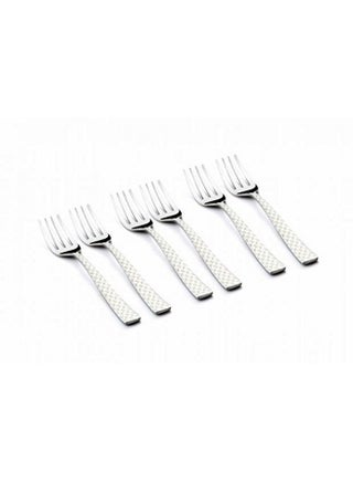 FnS Rhombo Stainless Steel Dinner Fork Laser Design on Handle for Dining Table Home and Kitchen (Set of 6) - pzsku/Z9271AF09D3B5544B618BZ/45/_/1740118268/3396bf1c-15ba-4454-86cc-9f5491d584f0