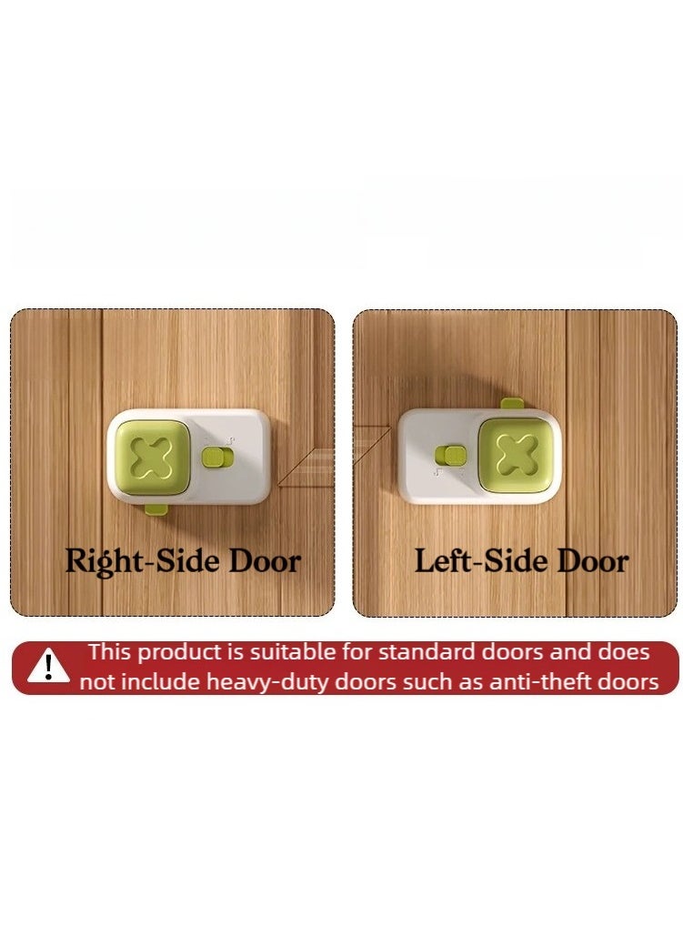Generic - Child Safety Door Stopper with Anti-Pinch Finger Guard – Adjustable Lock Switch, Soft Silicone Head, Strong 3M Adhesive, Easy to Install (Green) - Image 1