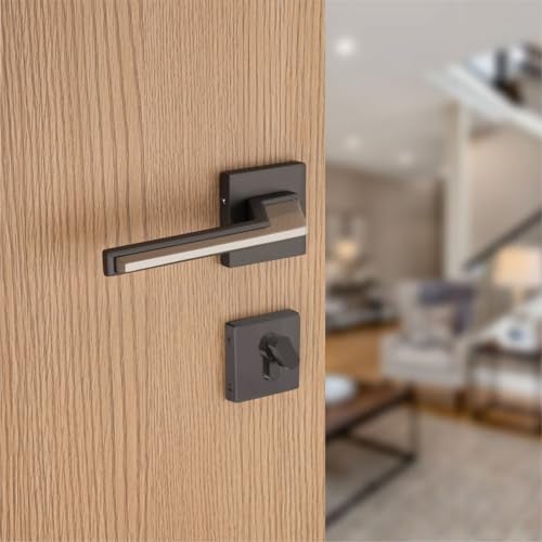 Sardar Luca Black Finish Door Lock for Main Door/Mortise Door - 3 Brass Keys/Bedroom Door Lock/Handle Lock for Home/Office/Hotel - Image 2