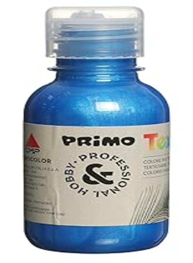 Primo 410TXM125 500 Textile Acrylic Paint, 125 ml, Metallic Blue