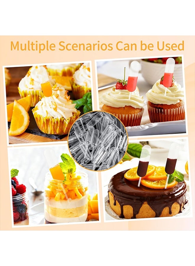 100PCS 4ML Cupcake Pipettes, Mini Disposable Transfer Pipettes Squeeze Dropper Liquid Injector Pipettes For Jam, Strawberries, Cupcake, Chocolate, Birthday Party And Holiday Decoration - Image 5