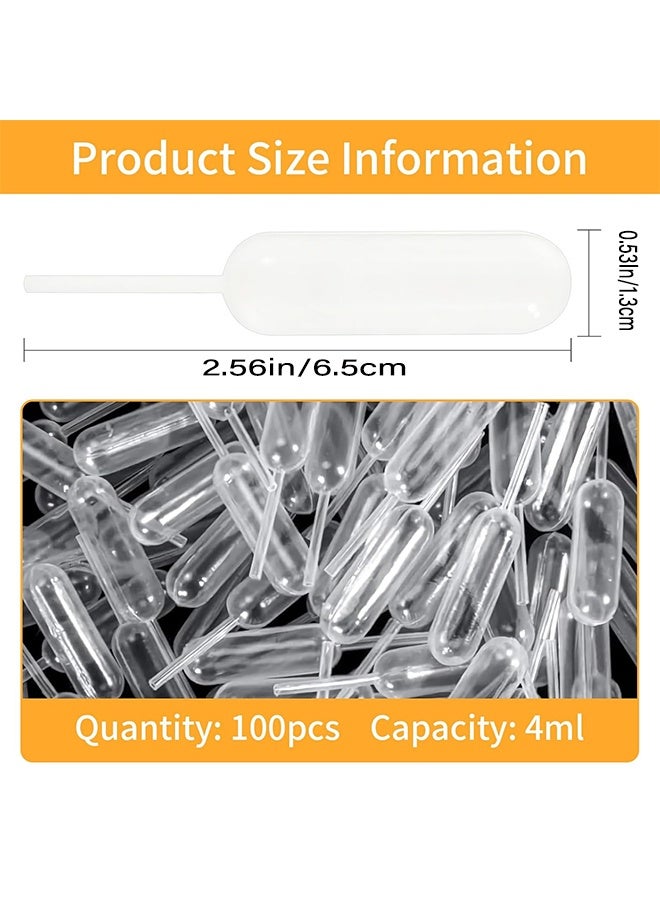100PCS 4ML Cupcake Pipettes, Mini Disposable Transfer Pipettes Squeeze Dropper Liquid Injector Pipettes For Jam, Strawberries, Cupcake, Chocolate, Birthday Party And Holiday Decoration - Image 2