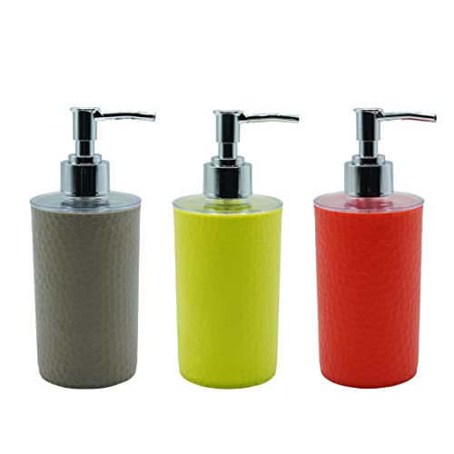 SHENRON Refillable Handwash Soap Dispenser with Pump | Unbreakable Liquid Soap/Shampoo/Hand wash/Sanitizer/Lotion Dispenser Bottle for Kitchen, Wash-Basin and Bathroom (Color : Multicolor, Set of 3) - Image 1