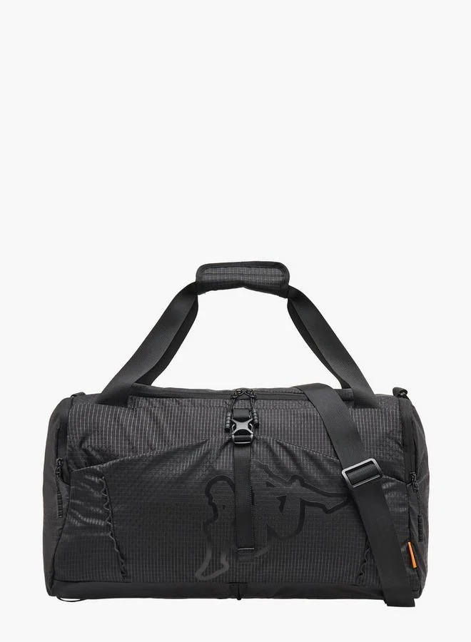 Kappa Printed Duffle Bag With Zip Closure And Detachable Strap