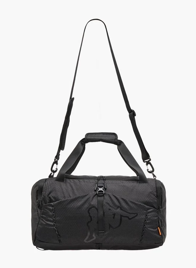 Kappa Printed Duffle Bag With Zip Closure And Detachable Strap