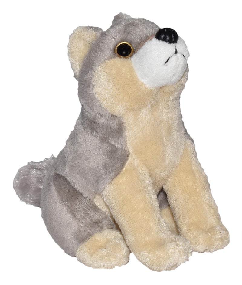 Wild Republic Wild Calls Wolf  Authentic Animal Sound  Stuffed Animal  Eight Inches  Gift for Kids  Plush Toy  Fill is Spun Recycled Water Bottles - Image 1