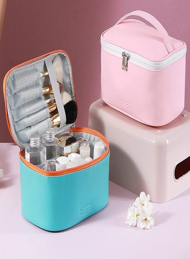 TAGUDA Nylon Cosmetic Toiletry Makeup Vanity Shaving Household Grooming Travel Storage Organizer Bags Pouch Kit Pack For Men Women Girls Travel (Blue | Design 3) - Image 4