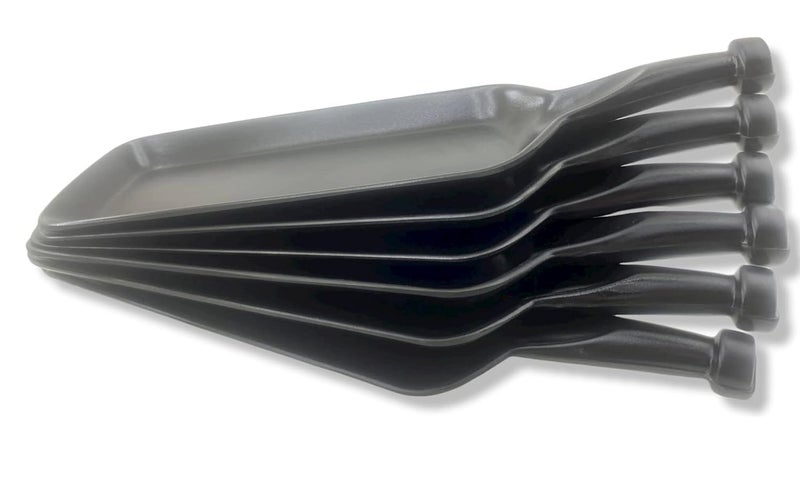 FORKLS طبق تقديم على شكل خفاش من ميلامين FORKLS، أسود غير لامع | طبق وجبات خفيفة وحلويات متين للاستخدام المنزلي أو الفنادق أو المطاعم (عبوة من 6) - Image 5