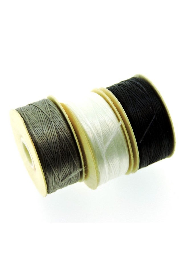 Nymo Nylon Beading Thread Size D For Delica Beads 64 Yards Per Bobbin White Grey & Black. (Multicolor) - Image 3