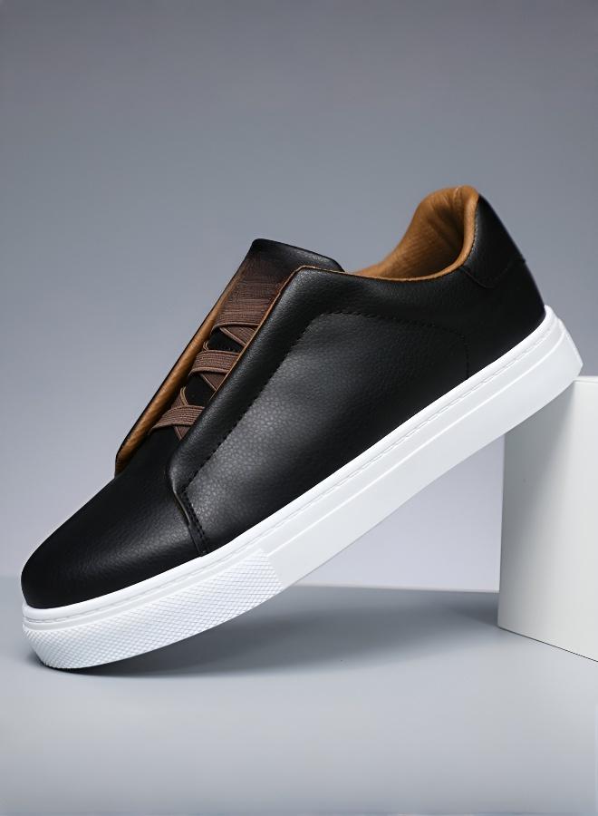 حذاء جلدي كاجوال للرجال بدون أربطة [متوفر حتى مقاس 48] - Image 1