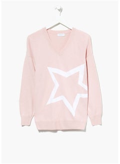 Pink Star V-Neck Jumper - pzsku/Z9272276E5D81368B12CEZ/45/_/1701248266/aa3f0546-0eeb-4e2e-859d-6e8cb0ed1d6d