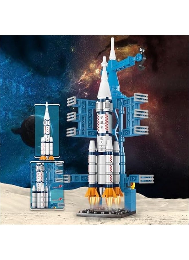 Generic - Building Blocks Rockets Rocket Toys Building Blocks Toys for 4+ Years Boys Kids Gift Idea Life Space Toy Rocket Launcher for Kids-130 Pcs - Image 1