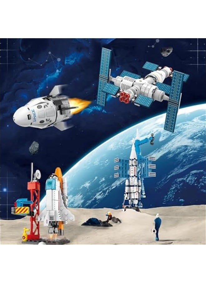 Generic - Building Blocks Rockets Rocket Toys Building Blocks Toys for 4+ Years Boys Kids Gift Idea Life Space Toy Rocket Launcher for Kids-130 Pcs - Image 1