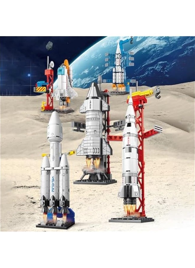 Generic - Building Blocks Rockets Rocket Toys Building Blocks Toys for 4+ Years Boys Kids Gift Idea Life Space Toy Rocket Launcher for Kids-130 Pcs - Image 1