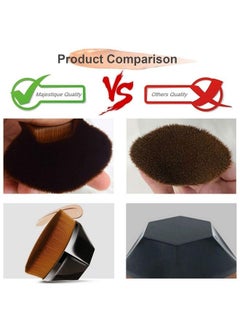 Skytone Blush Brush For Makeup Foundation Brush For Face Blush Liquid Powder Foundation Blusher Brush For Blending Liquid Compact Powder Brush Cream Or Flawless Powder Cosmetics (Black)  - Image 5