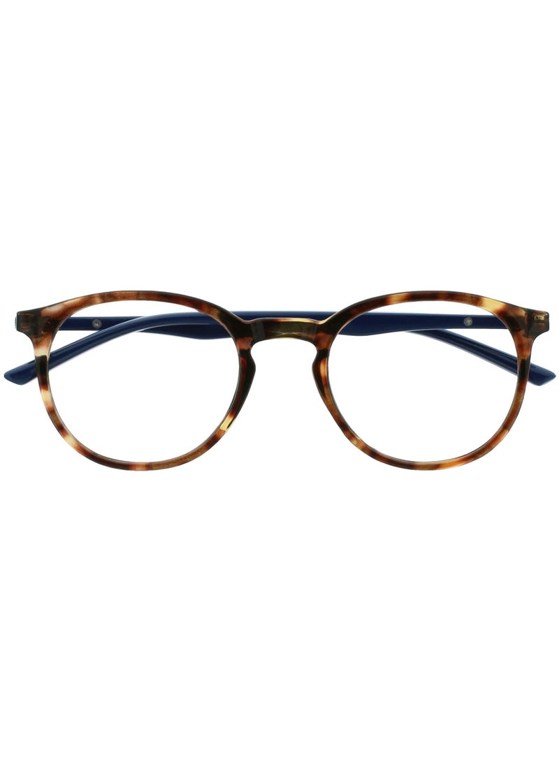 OPULIZE MET Blue Light Blocking Glasses for Women Men - Slim Round Frame - Improve Sleep - Computer Gaming - Anti Glare - Spring Hinges - Brown Tortoiseshell 0.00 - Image 1