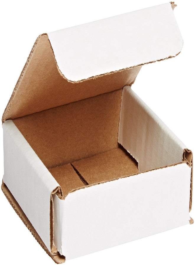 Aviditi White Corrugated Cardboard Mailing Boxes, 3 x 3 x 1 Inches, Pack of 50, Crush-Proof, for Shipping, Mailing and Storing - Image 1