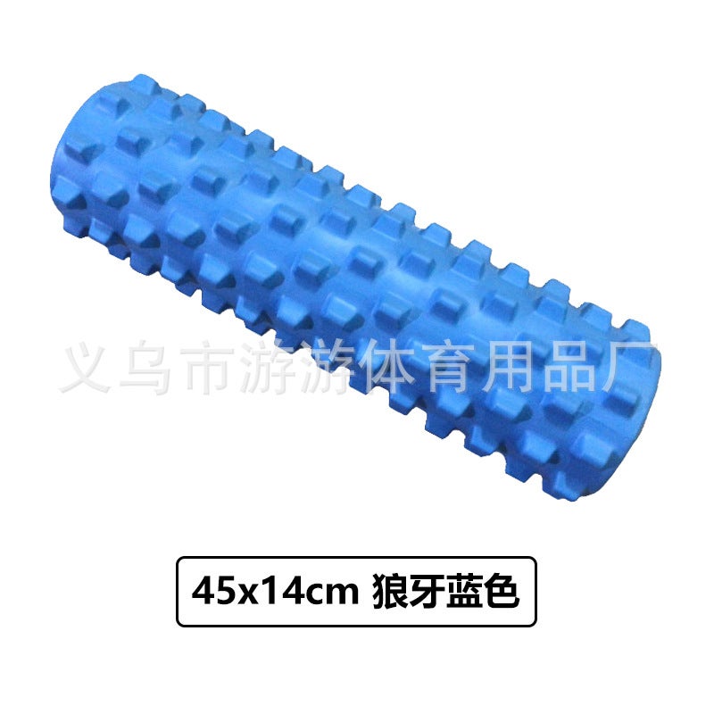 Generic 45CM Yoga Foam Roller Hollow Muscle Relaxation Home Fitness Spike Blue