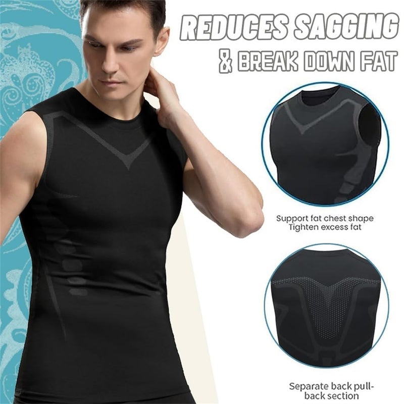 New Version Ionic Shaping Vest - Energxcell Ionic Shaping Vest Crewneck Slimming Compression Tank - Image 3
