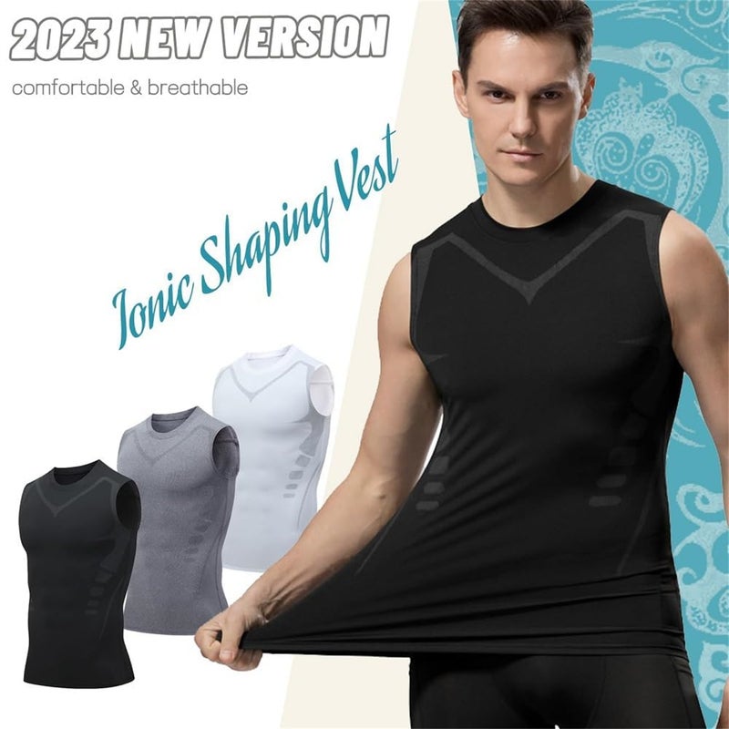 New Version Ionic Shaping Vest - Energxcell Ionic Shaping Vest Crewneck Slimming Compression Tank - Image 4