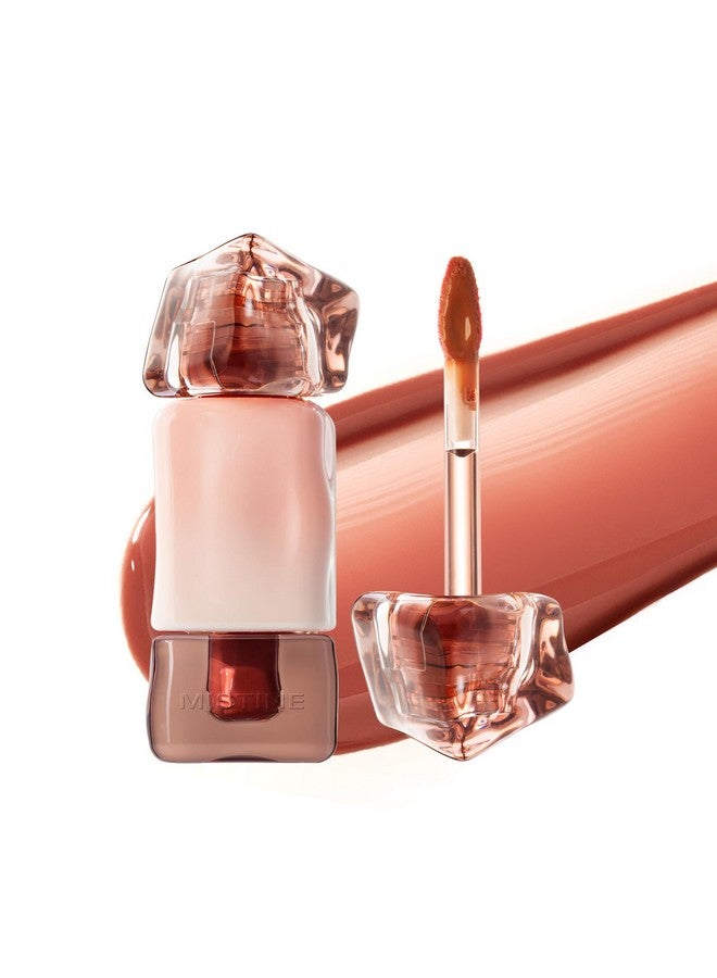 Mistine Lip Gloss Thai Latte Long Lasting Lip Glaze Non-Sticky Lip Tint Gloss With 1% Peptide Glossy Finish G01 Coconut Cold Brew 0.1Fl Oz 1 Count - Image 1