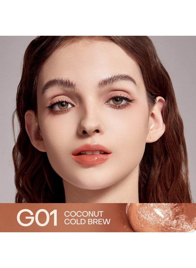 Mistine Lip Gloss Thai Latte Long Lasting Lip Glaze Non-Sticky Lip Tint Gloss With 1% Peptide Glossy Finish G01 Coconut Cold Brew 0.1Fl Oz 1 Count - Image 2