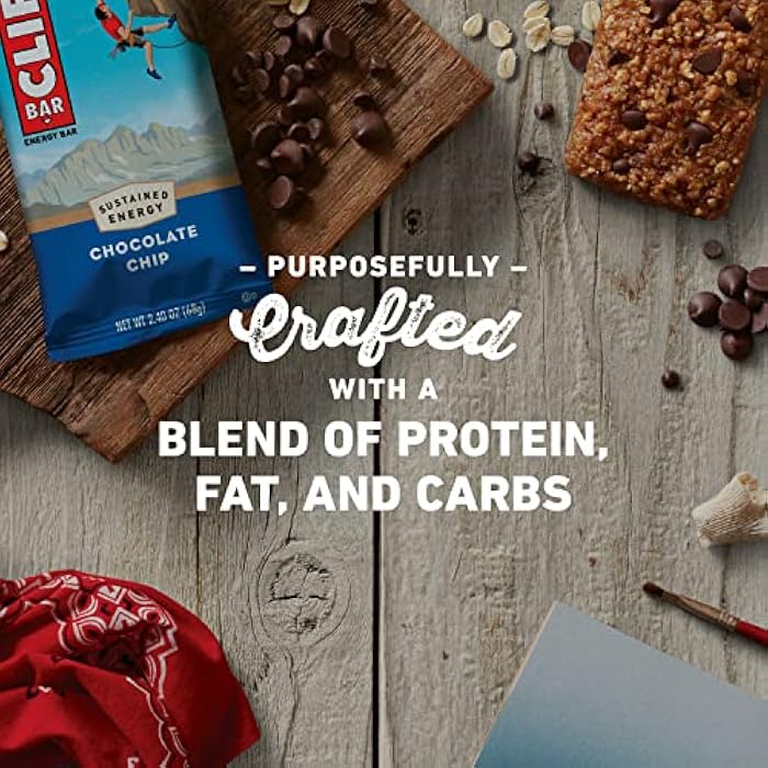 CLIF BARS - Energy Bars - Chocolate Chip - Made with Organic Oats - Plant Based Food - Vegetarian - Kosher (2.4 Ounce Protein Bars, 12 Count) Packaging May Vary - Image 4