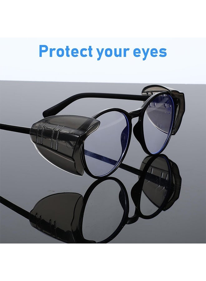 3 Pairs Safety Eyeglass Side Shields, Deep Brown Flexible Slip-on Glasses Wings Eye Protection for Medium Large Frames - Image 3