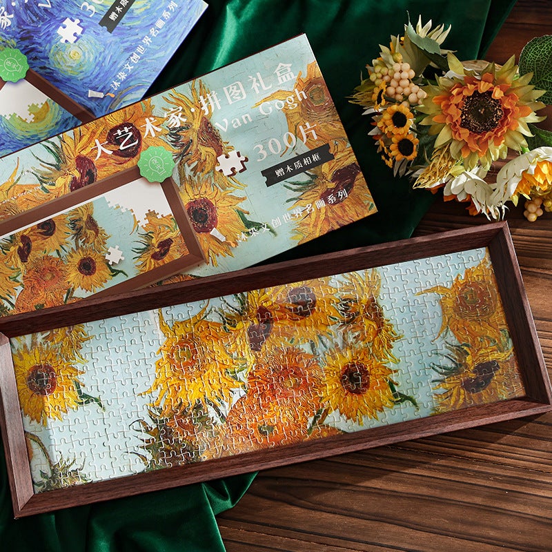 Glow-in-the-Dark Puzzle with Frame - Famous Paintings (Van Gogh, Monet, etc.) 300 Pieces - Image 4