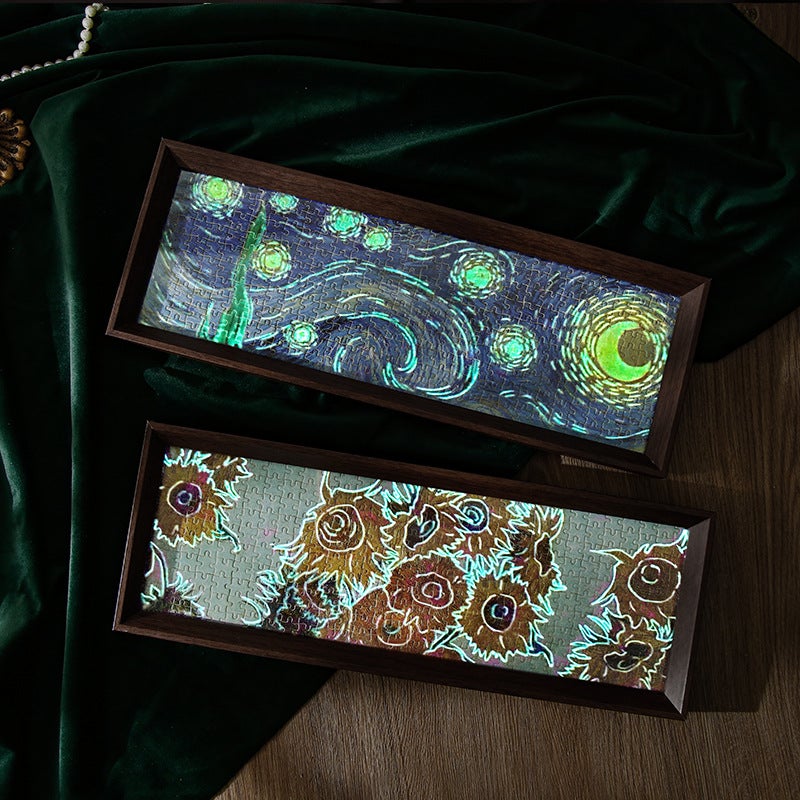 Glow-in-the-Dark Puzzle with Frame - Famous Paintings (Van Gogh, Monet, etc.) 300 Pieces - Image 2